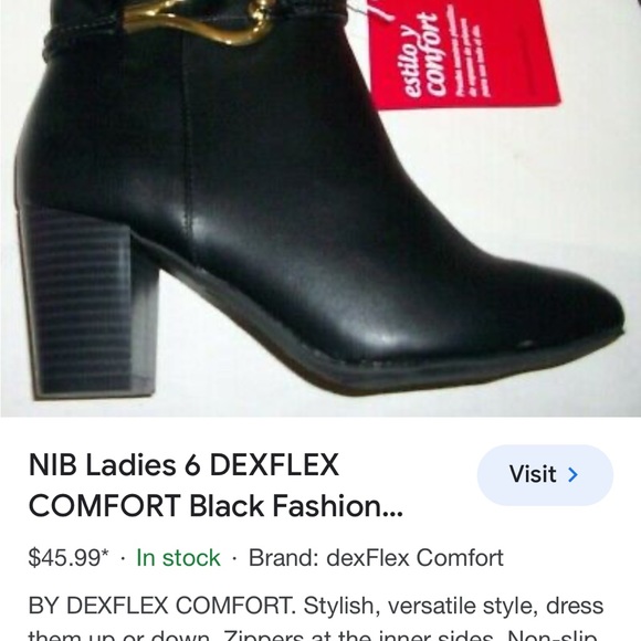 Dexflex Comfort Weaver Black Heeled Boot - Picture 5 of 5